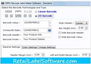 Retail Barcode Label Software screenshot