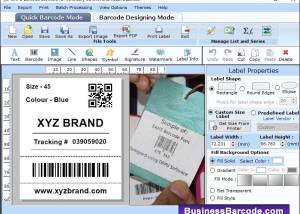 Retail Barcode Labels screenshot