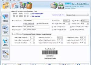 Retail Business Barcode Generator screenshot