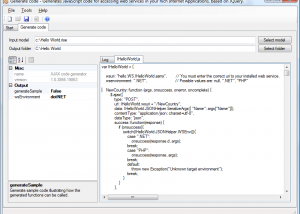 software - RISE AJAX code generator 4.4 screenshot