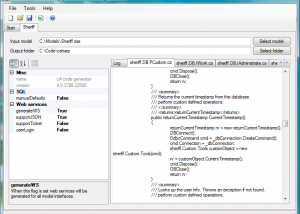 RISE C# code generator screenshot