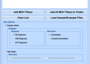 software - Rotate Multiple MOV Files Software 7.0 screenshot