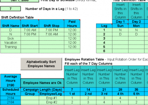 software - Rotating Shift Schedules for Your People 5.24 screenshot