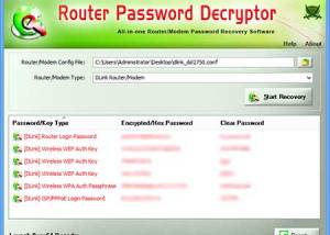 Router Password Decryptor screenshot