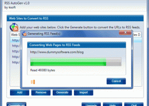 software - RSS AutoGen 1.6 screenshot