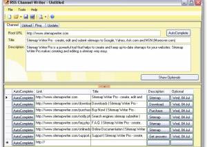 software - RSS Channel Writer 2.1.3 screenshot