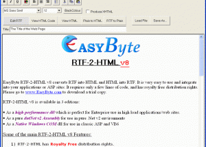 software - RTF-2-HTML v8 8.2.6 screenshot