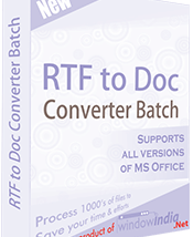 software - RTF TO DOC Converter Batch 3.1.3.31 screenshot