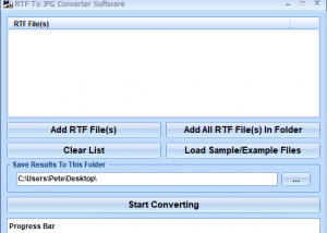 RTF To JPG Converter Software screenshot