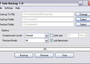 Safe Backup screenshot