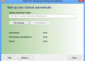 Safe PST Backup for Microsoft Outlook screenshot