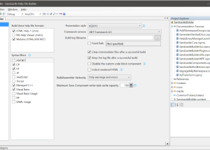 Full Sandcastle Help File Builder screenshot
