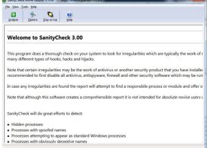 SanityCheck screenshot