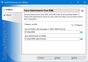 Save Attachments from EML Files screenshot