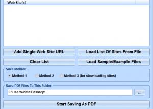 software - Save Entire Web Site As PDF Software 7.0 screenshot