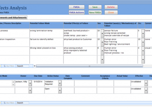 software - SBS FMEA Database 1.10 screenshot