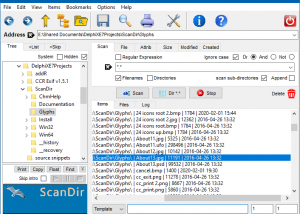 software - ScanDir portable 1.3.4 screenshot