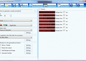 software - Scrolling LED Bitmap Generator 4.0.0.0 screenshot