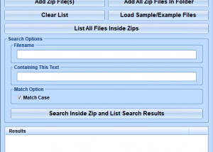 software - Search Inside Zip Files Software 7.0 screenshot