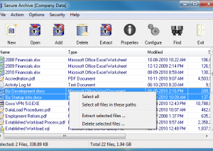 software - Secure Archive x64 1.0.6.1 screenshot