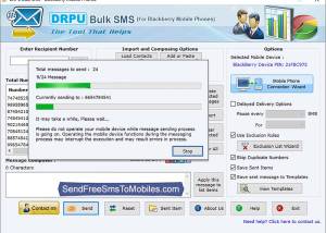 software - Send Free SMS BlackBerry 6.7.2.1 screenshot