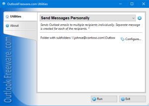 software - Send Messages Personally for Outlook 4.21 screenshot