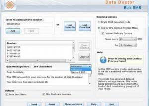 Send SMS Using Pocket Pc screenshot