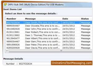 Send SMS via Modem screenshot