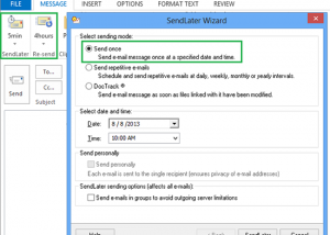 SendLater for Outlook screenshot