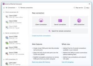 Serial to Ethernet Connector screenshot