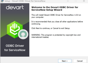 ServiceNow ODBC Driver by Devart screenshot