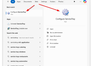 Full ServiceTray screenshot