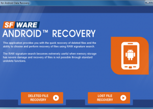 SFWare for Android™ Data Recovery screenshot