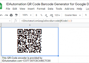 Sheets QR Code Script for Google screenshot