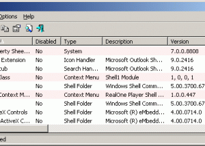software - ShellExView 2.01 screenshot