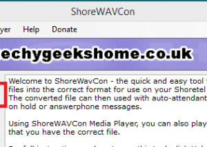 ShoreWAVConv screenshot