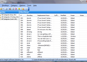 software - ShortKeys 3.6.0.1 screenshot