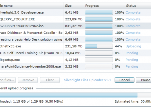 software - Silverlight Files Uploader 1.1 screenshot