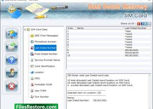 software - SIM Card Data Restore Tool 4.5.8.7 screenshot