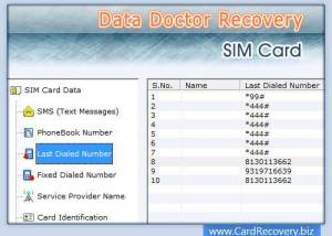 SIM Card Software screenshot