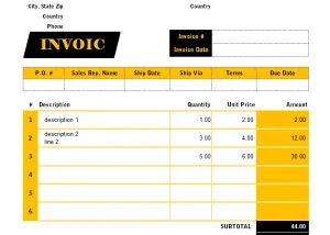 software - Simple Sales Invoice Template 5.51 screenshot