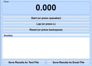 software - Simple Stopwatch Software 7.0 screenshot