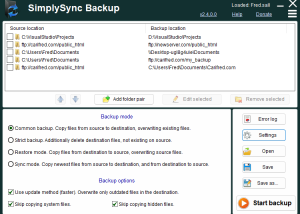 Full SimplySync Backup screenshot