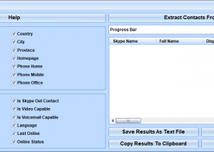 software - Skype Export Contacts List Software 7.0 screenshot