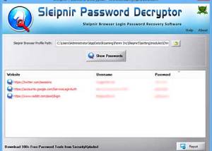 software - Sleipnir Password Decryptor 3.0 screenshot