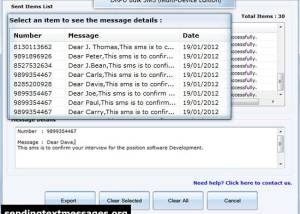 SMS Broadcasting Software screenshot
