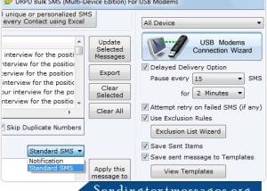 SMS Sending Software screenshot