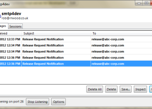 software - smtp4dev 3.6.1 screenshot