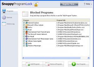 Snappy Program Lock screenshot
