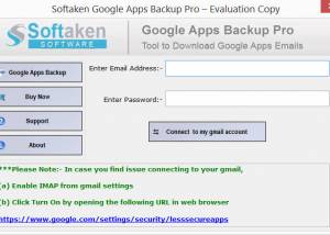 software - Softaken G Suite Backup Tool 1.0 screenshot